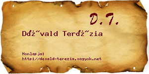 Dévald Terézia névjegykártya