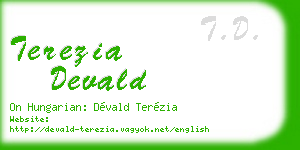 terezia devald business card
