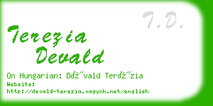 terezia devald business card